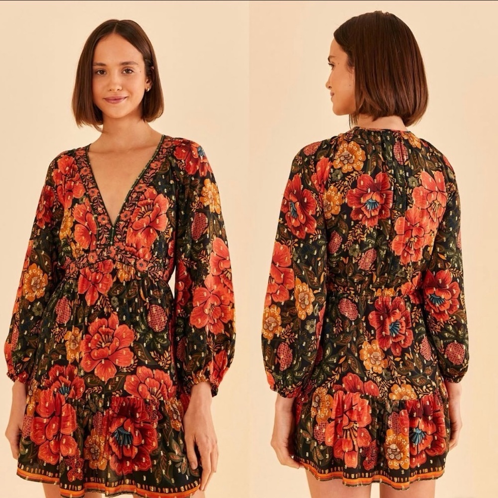 FARM Rio Floral Short Dress Size XS - Picture 2 of 8